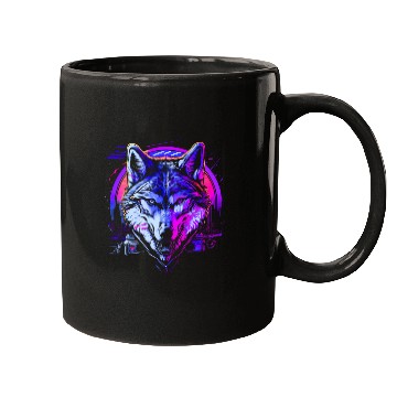 Discover Retro Rhythm Wolf Mugs