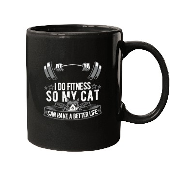 Discover Fitness Workout Gym Cat Mugs