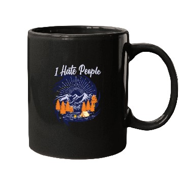 Discover I hate people hiking design Mugs