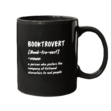 Discover Booktrovert Definition Funny Books Lover Mugs