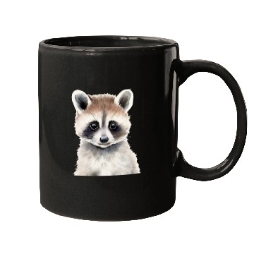 Discover Baby Raccoon Portrait Mugs
