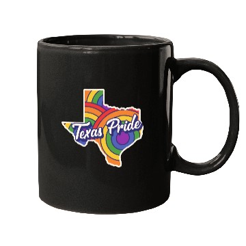 Discover Rainbow Map Texas Design for proud LGBT+ Texans Mugs