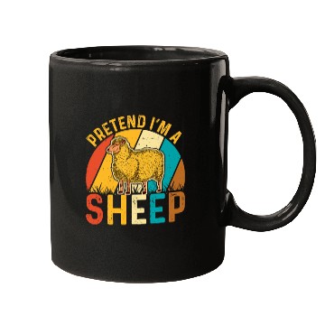 Discover Sheep Lover Funny Pretend I'm a Sheep Retro Lamb Mugs