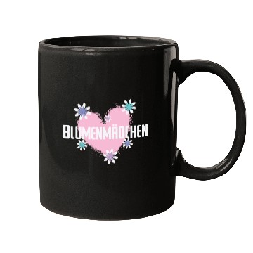 Discover Flower Girl with pink Heart Mugs