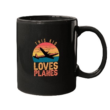Discover This Kid Loves Planes Mugs