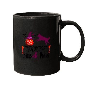 Discover Pumpkin Halloween Trick or Treat Hocus Pocus Dog Mugs