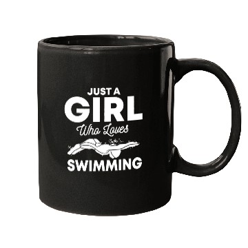 Discover Just A Girl Who Loves Swimming Swim Swimmer Gift Mugs
