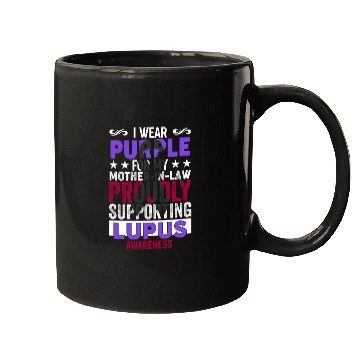Discover I wear Purple for my Mother-in-Law Lupus Awareness Mugs