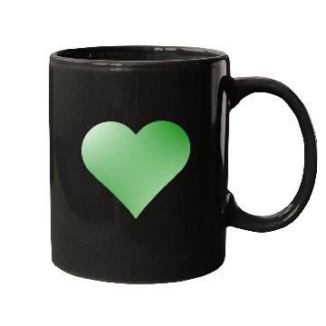 Discover Green Cute Heart Icon Mugs