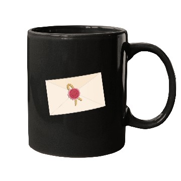 Discover closed envelope with seal Mugs
