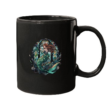 Discover Stained Glass Mermaid Mugs