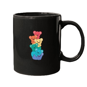 Discover Rainbow Flag Pride Lgbtq Cute Mouse Stack Mugs