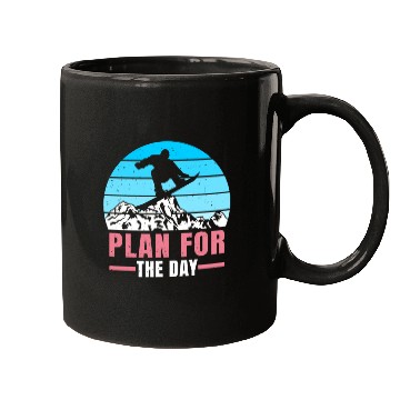 Discover Snowboarding Plan For to Day Freestyle Snowboard Mugs
