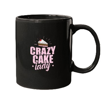 Discover Crazy Cake Lady Pastry Chef Cake Mugs