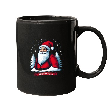 Discover North Pole santa merry christmas Mugs