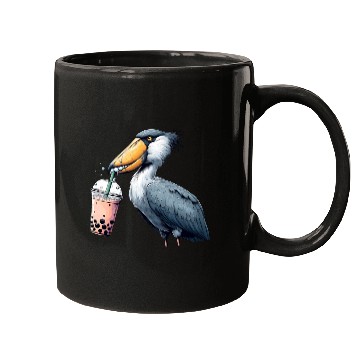Discover Beaked stork with bubble tea Mugs