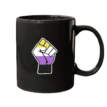 Discover Nonbinary Pride Fist Design for Equality Mugs