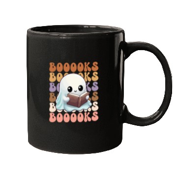 Discover Cute Ghost Reading Books | Booooks | Funny Mugs