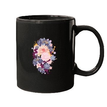 Discover Composition of water lilies, hydrangeas & succulen Mugs