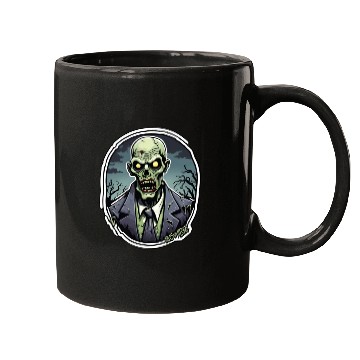 Discover Zombie in a Suit / Halloween / Monster / green Mugs