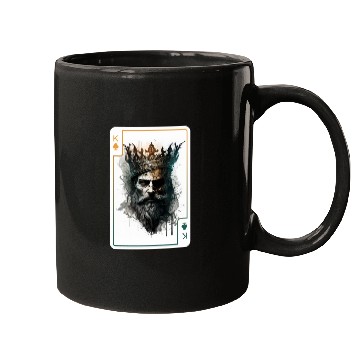 Discover King Spades Halloween Creepy Gothic Poker Mugs