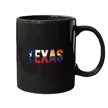 Discover Rainbow Texas Flag Design for proud LGBT+ Texan Mugs