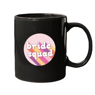 Discover Bride Squad Pink Rainbow Mugs