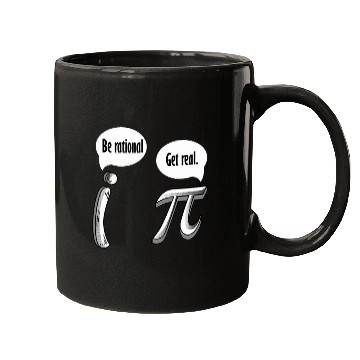 Discover Be Rational Get Real, Math Pi Day Mugs