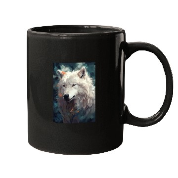 Discover white wolf Mugs