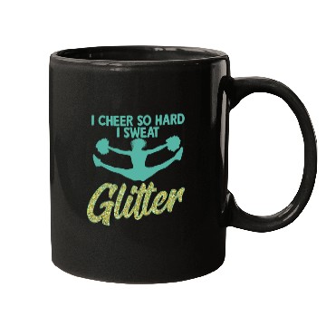 Discover I Cheer So Hard I Sweat Glitter Cheerleader Cheerl Mugs