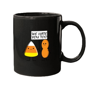 Discover Candy Corn and Circus Peanut, Cute and Sassy Candy Mugs