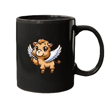 Discover Angel Camel: Heavenly Comic Style Mugs