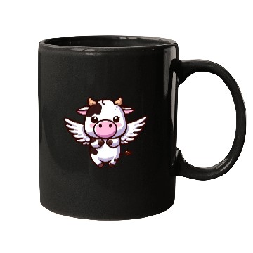 Discover Heavenly Cow: An Angel with Wings Mugs