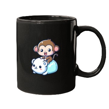 Discover Polar Bear Cute Monkey Companion Mugs