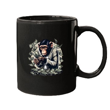Discover Enterprising monkey - money-counting Mugs