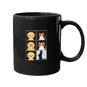 Discover Cat Destroying Curtains Design for Cat Pet Owners Mugs