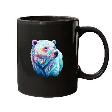 Discover Polar Bear Roar in Winter Wonderland Watercolor Mugs