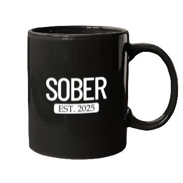 Discover Sober Est. 2025 Staying Sober Alcohol Addiction Mugs