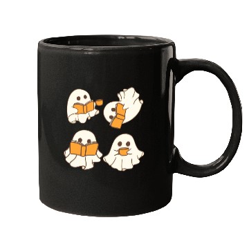 Discover Halloween teacher ghost reading Mugs