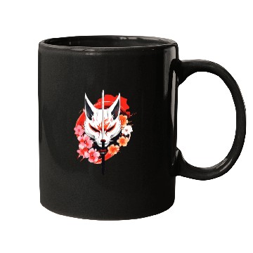 Discover Kitsune Fox Maske Kumiho Samurai Japan Anime Mugs