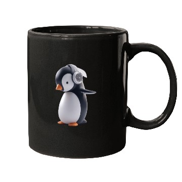 Discover Music Loving Penguin Mugs
