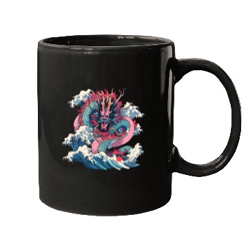 Discover Tokyo Asia 80s Japanese Retro Dragon Dragon Mugs