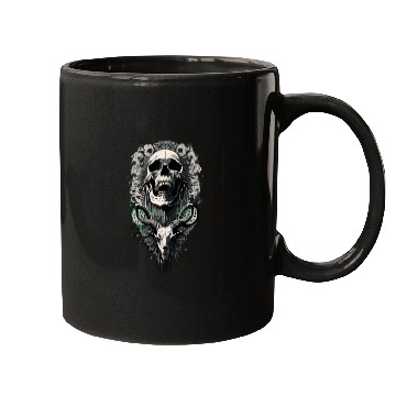 Discover skull and goat Tattoo Mugs