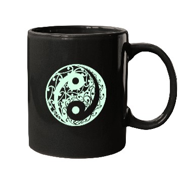 Discover Yin And Yang In A Light Green Colour Mugs