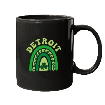 Discover Detroit Michigan Irish Shamrock Kawaii Rainbo St Mugs
