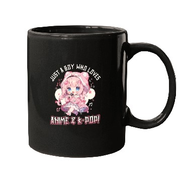 Discover Just a Boy who loves Anime and K-Pop Mugs