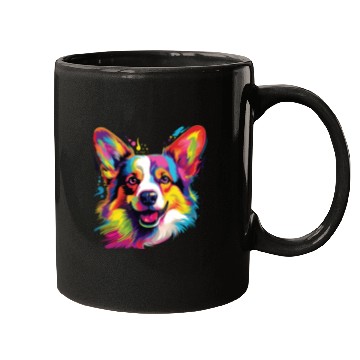 Discover Watercolor Colorful Corgi Mugs