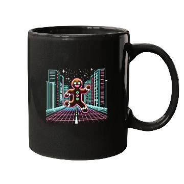 Discover The Gingerbread Sprinter - Retro Arcade Holiday Mugs