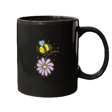 Discover Bee with Flower Animals Nature Honey Mugs