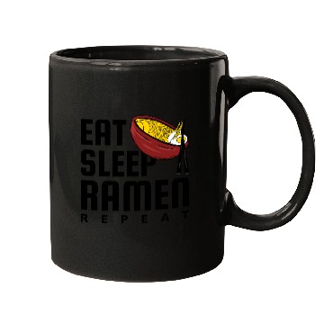 Discover Eat Sleep Ramen Repeat Mugs